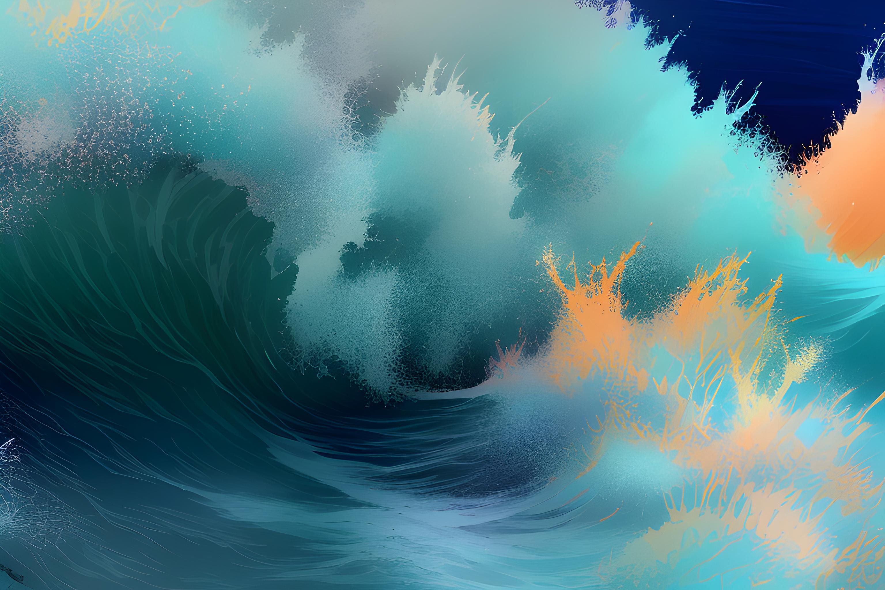 Des vagues de toutes les couleurs abstraites

